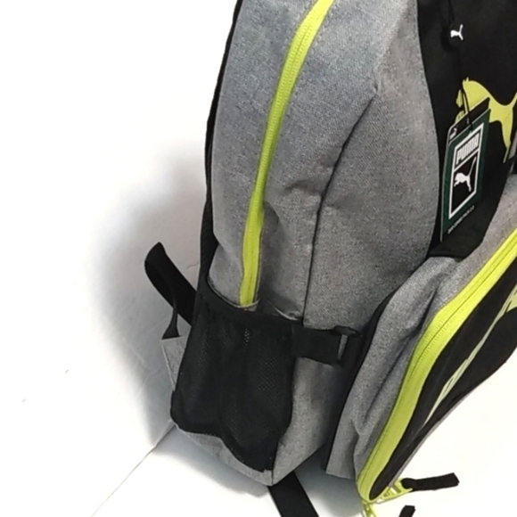 PUMA DUO COMBO 2.0 GRAY BLACK LIME GREEN BACKPACK SIZE OS NWT - Picture 5 of 12